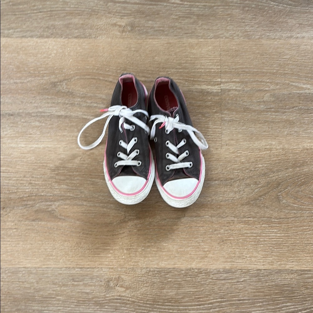 Converse Gray and Pink Sneakers
